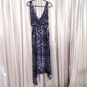 Juma 100% silk dress bird pattern lightweight great for travel